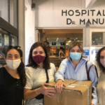Entrega del material al Hospital de Clínicas