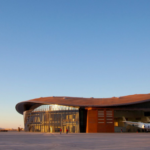 Vista de un hangar de la empresa Virgin Galactic