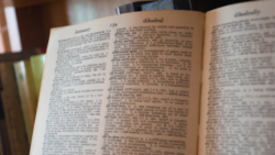 Página de un diccionario de inglés