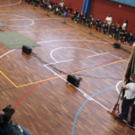 Vista del gimnasio Centenario durante el acto