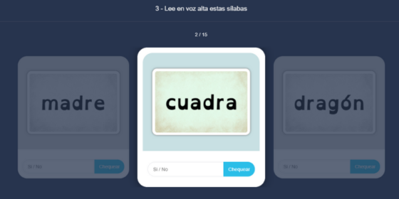Pantalla de la plataforma