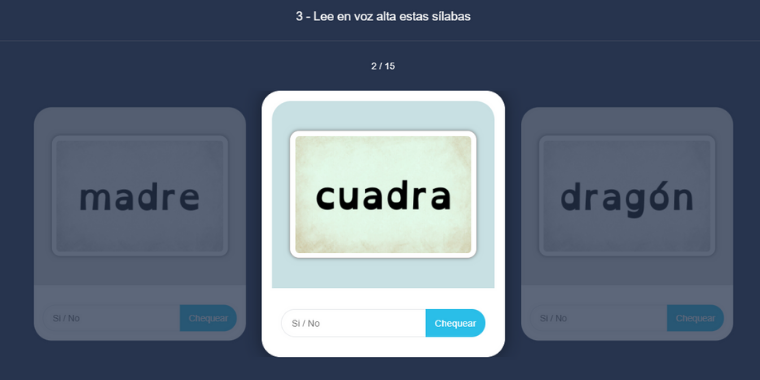 Pantalla de la plataforma