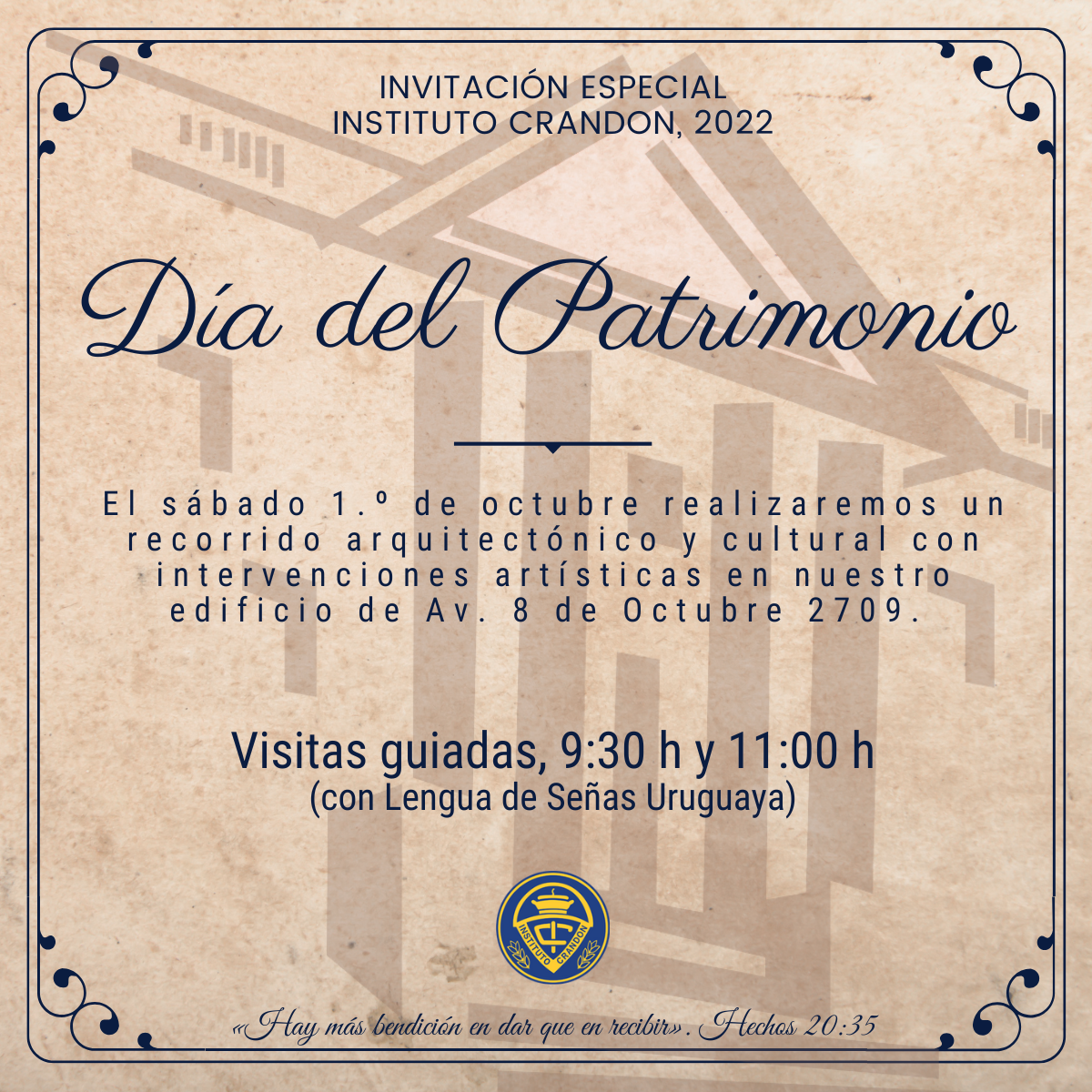 Invitación Día Patrimonio 2022