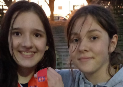 En la pista de atletismo
