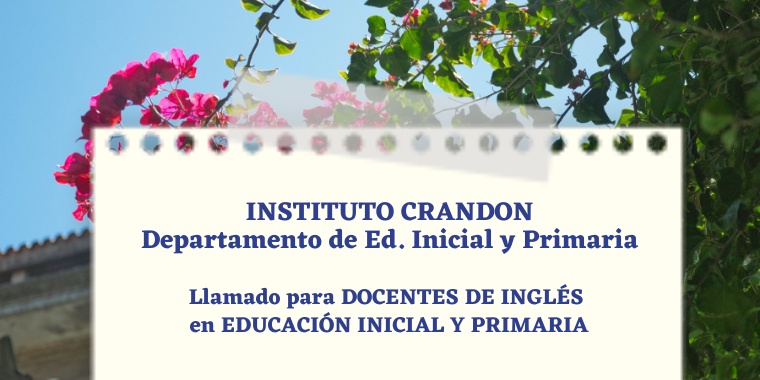 Llamado para docentes de inglés en Educación Inicial y Primaria
