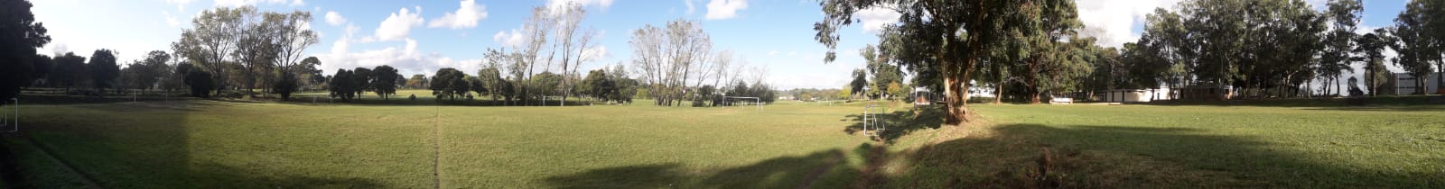 Campo deportivo, imagen panorámica