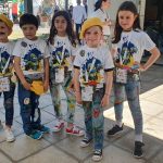 El equipo delegado de 1.º A en la final de la Olimpíada Ceibal 2023
