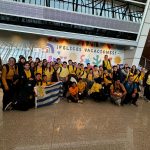El grupo en el aeropuerto de Montevideo