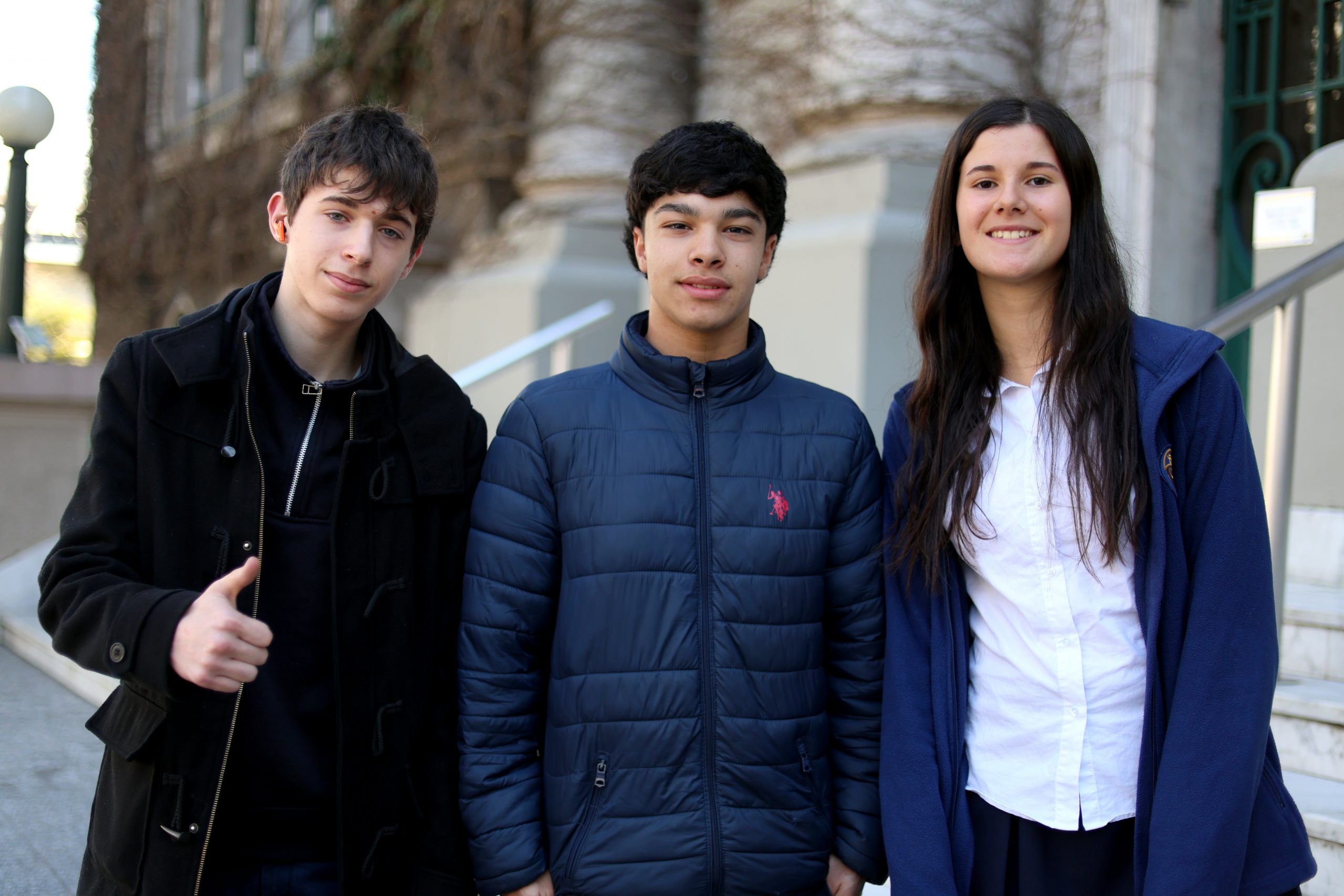 Emilia, Felipe y Thiago